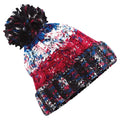 Solitaire Black - Front - Beechfield Womens-Ladies Corkscrew Pom Pom Beanie