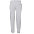 Heather Grey - Front - Fruit Of The Loom Mens Elasticated Cuff Jog Pants - Jogging Bottoms
