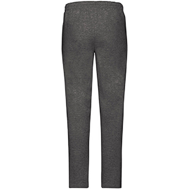 Dark Heather - Back - Fruit Of The Loom Mens Open Hem Jog Pants - Jogging Bottoms