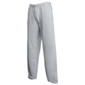 Heather Grey - Front - Fruit Of The Loom Mens Open Hem Jog Pants - Jogging Bottoms