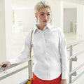 White - Back - Fruit Of The Loom Ladies Lady-Fit Long Sleeve Oxford Shirt