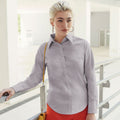 Oxford Grey - Back - Fruit Of The Loom Ladies Lady-Fit Long Sleeve Oxford Shirt