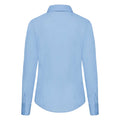Mid Blue - Back - Fruit Of The Loom Ladies Lady-Fit Long Sleeve Poplin Shirt