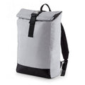 Silver Reflective - Back - Bagbase Reflective Roll Top Backpack