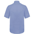 Oxford Blue - Close up - Fruit Of The Loom Mens Short Sleeve Oxford Shirt