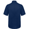 Navy - Back - Fruit Of The Loom Mens Short Sleeve Oxford Shirt