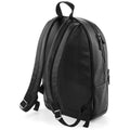 Black - Back - Bagbase Faux Leather Fashion Backpack