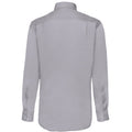 Oxford Grey - Back - Fruit Of The Loom Mens Long Sleeve Oxford Shirt