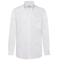 White - Front - Fruit Of The Loom Mens Long Sleeve Oxford Shirt