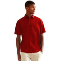 Red - Lifestyle - Fruit Of The Loom Mens Short Sleeve Poplin Shirt