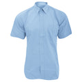 Mid Blue - Front - Fruit Of The Loom Mens Short Sleeve Poplin Shirt