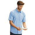 Mid Blue - Lifestyle - Fruit Of The Loom Mens Short Sleeve Poplin Shirt
