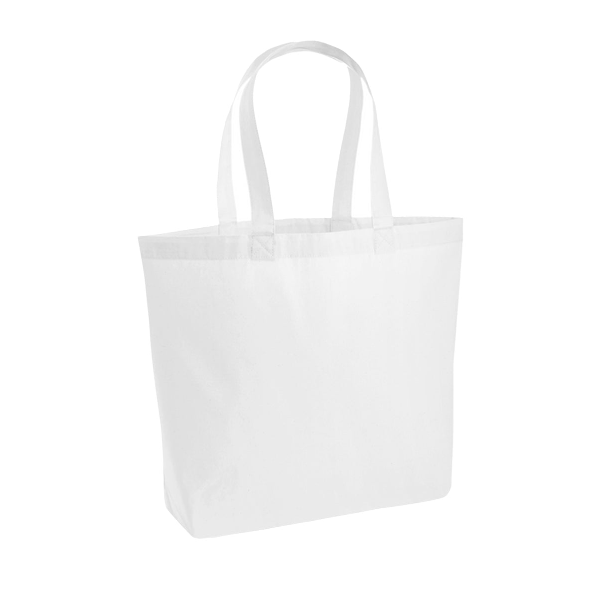 White - Front - Westford Mill Premium Cotton Maxi Tote Bag