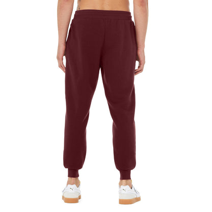 Maroon - Side - Bella + Canvas Unisex Jogger Sweatpants