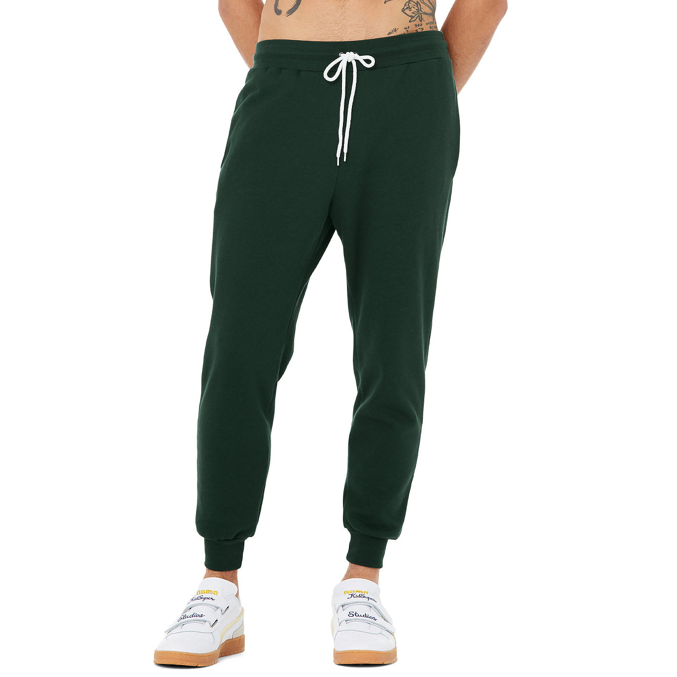 Forest Green - Back - Bella + Canvas Unisex Jogger Sweatpants