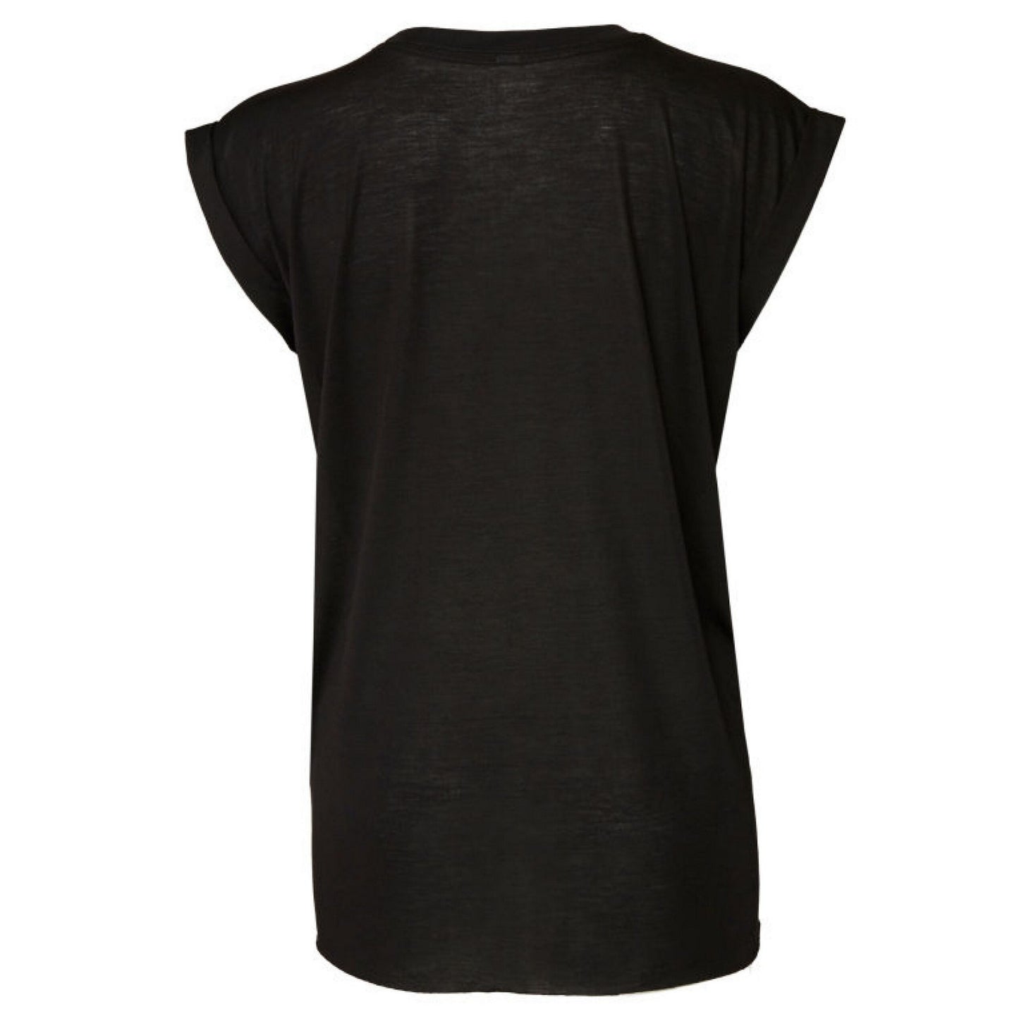 Black - Back - Bella + Canvas Womens-Ladies Flowy Muscle Tee
