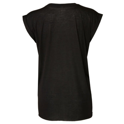 Black - Back - Bella + Canvas Womens-Ladies Flowy Muscle Tee