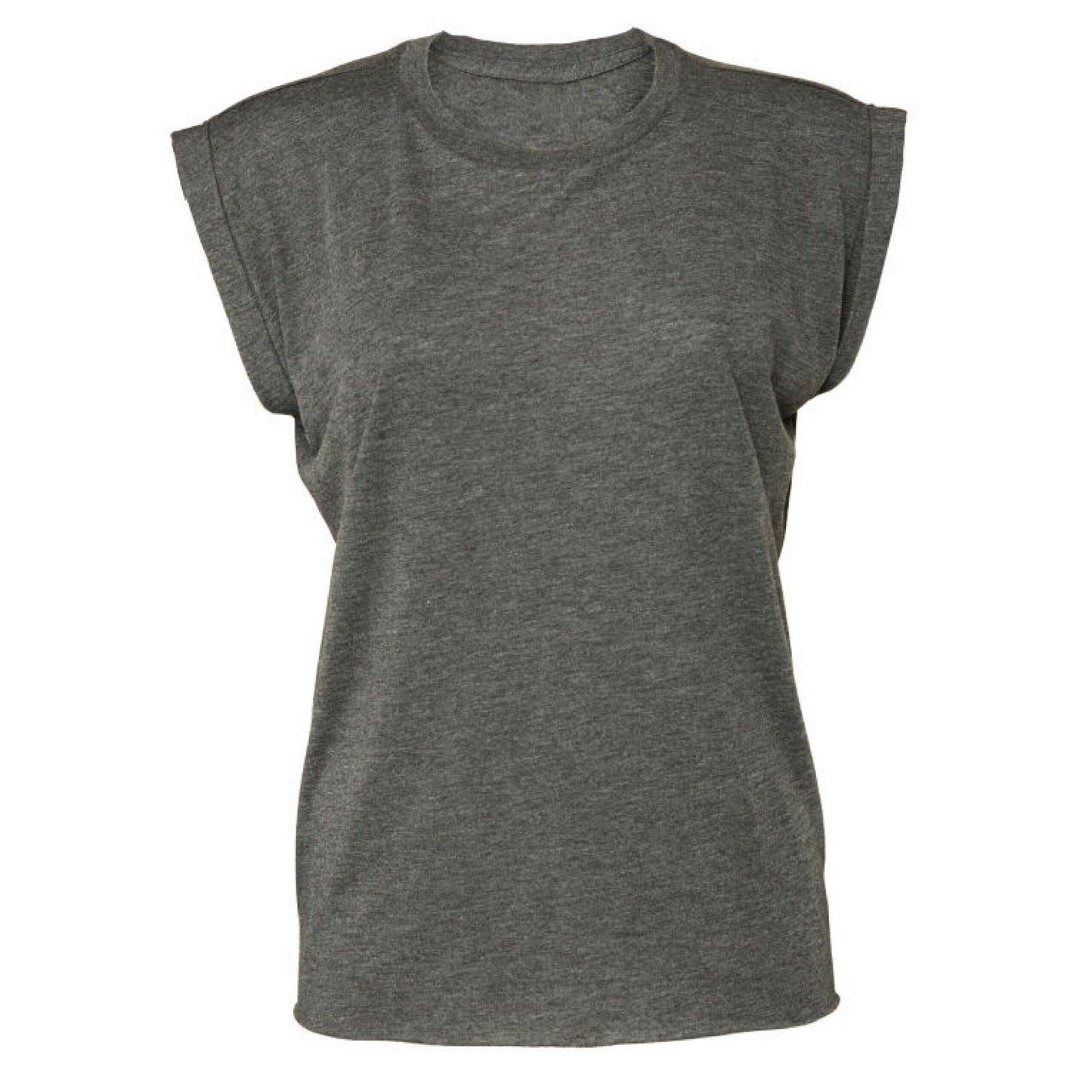 Dark Grey Heather - Front - Bella + Canvas Womens-Ladies Flowy Muscle Tee