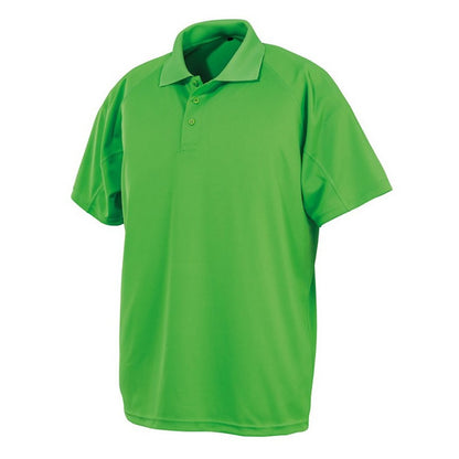 Lime - Front - Spiro Impact Mens Performance Aircool Polo T-Shirt