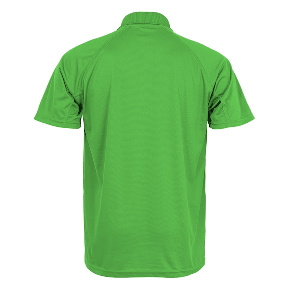 Lime - Back - Spiro Impact Mens Performance Aircool Polo T-Shirt