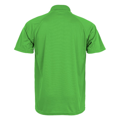 Lime - Back - Spiro Impact Mens Performance Aircool Polo T-Shirt