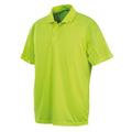 Flo Yellow - Front - Spiro Impact Mens Performance Aircool Polo T-Shirt