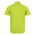 Flo Yellow - Back - Spiro Impact Mens Performance Aircool Polo T-Shirt