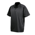 Black - Front - Spiro Impact Mens Performance Aircool Polo T-Shirt