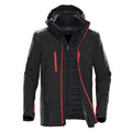 Black-Bright Red - Back - Stormtech Mens Matrix System Jacket