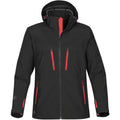 Black-Bright Red - Front - Stormtech Mens Patrol Softshell Jacket