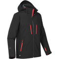 Black-Bright Red - Side - Stormtech Mens Patrol Softshell Jacket
