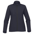 Navy-Carbon - Back - Stormtech Womens-Ladies Orbiter Softshell Jacket