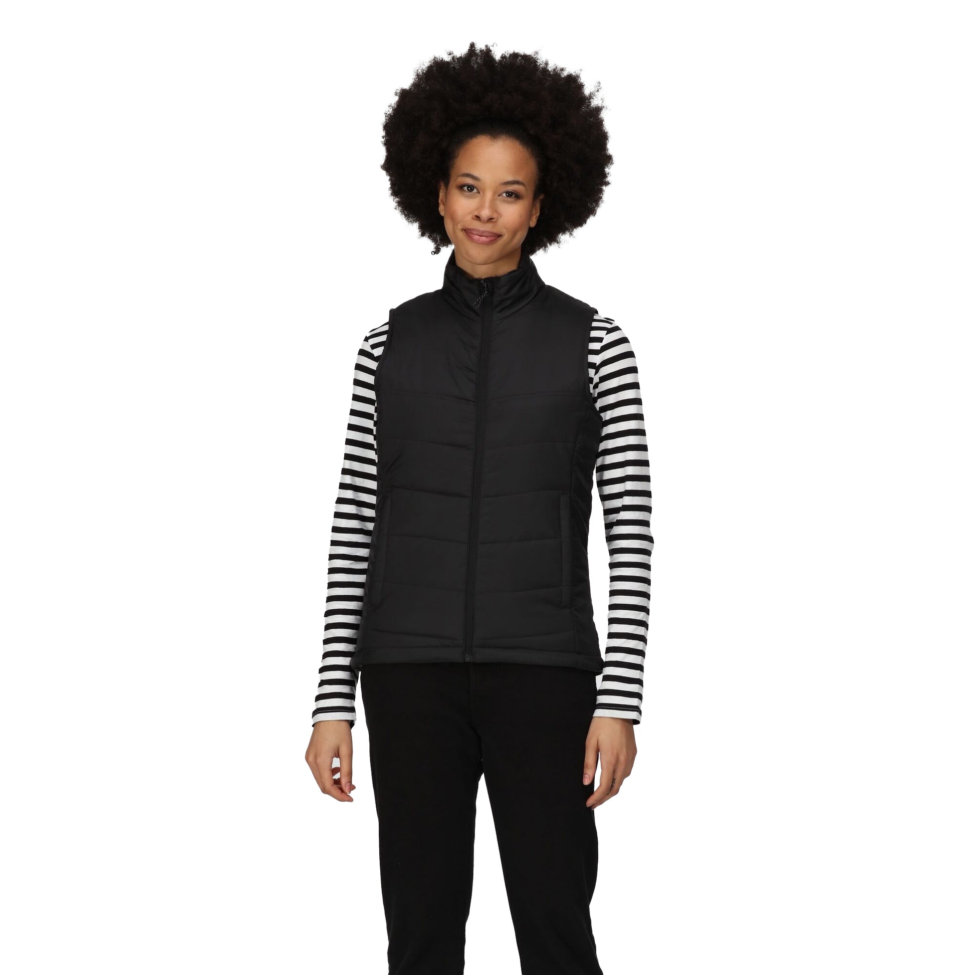 Black - Side - Regatta Womens-Ladies Stage Insulated Bodywarmer