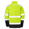 Fluorescent Yellow-Black - Side - Result Safeguard Mens Printable Safety Softshell Jacket