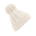 Oatmeal - Back - Beechfield Unsiex Adults Cable Knit Melange Beanie