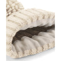 Oatmeal - Side - Beechfield Unsiex Adults Cable Knit Melange Beanie