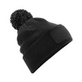 Black-Graphite - Front - Beechfield Unisex Adults Snowstar Printers Beanie