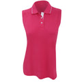Raspberry-White - Front - Kustom Kit Gamegear® Ladies Proactive Sleeveless Polo Shirt