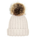 Oatmeal - Back - Beechfield Junior Unisex PomPom Chunky Beanie