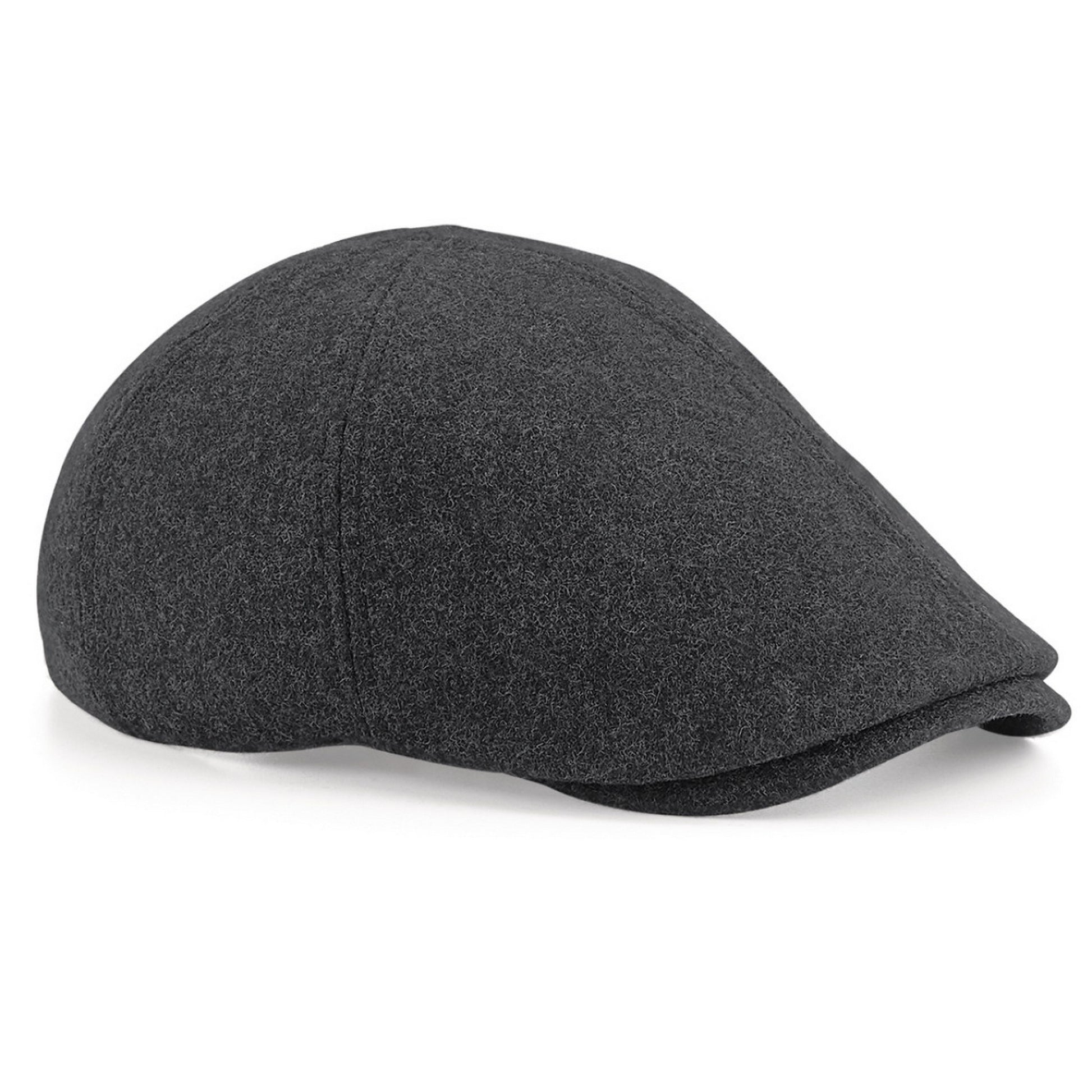 Charcoal Marl - Front - Beechfield Unisex Adults Melton Wool Ivy Cap