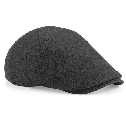 Charcoal Marl - Front - Beechfield Unisex Adults Melton Wool Ivy Cap
