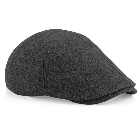 Charcoal Marl - Front - Beechfield Unisex Adults Melton Wool Ivy Cap