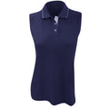 Navy-White - Front - Kustom Kit Gamegear® Ladies Proactive Sleeveless Polo Shirt