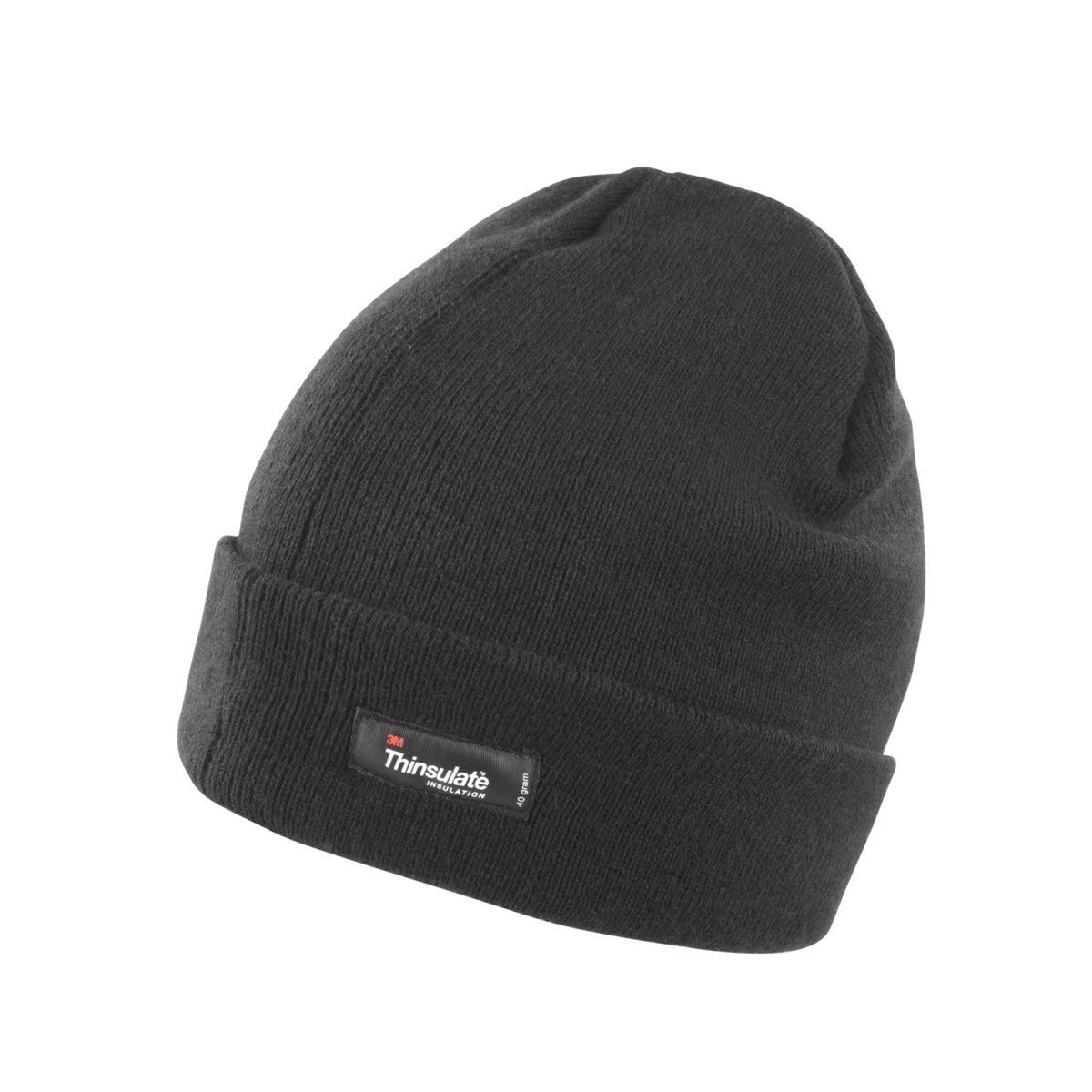 Black - Front - Result Unisex Lightweight Thermal Winter Thinsulate Hat (3M 40g) (Pack of 2)