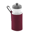 Burgundy - Front - Quadra Water Bottle And Fabric Sleeve Holder (Pack of 2)