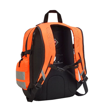 Hi Vis Orange - Back - Shugon London Pro Hi-Vis Backpack (Pack Of 2)