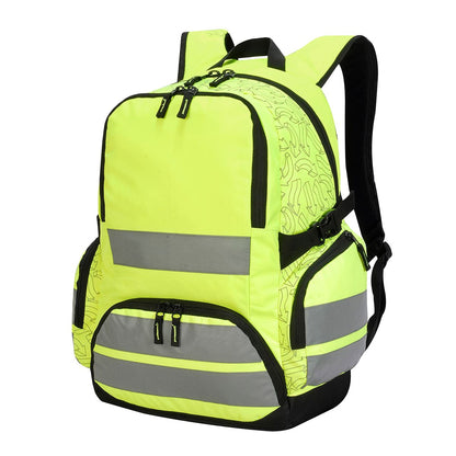Hi-Vis Yellow - Front - Shugon London Pro Hi-Vis Backpack (Pack Of 2)