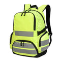 Hi-Vis Yellow - Front - Shugon London Pro Hi-Vis Backpack (Pack of 2)