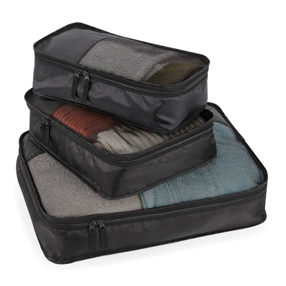 Black - Back - Bagbase Escape Packing Cube Set (Pack of 2)