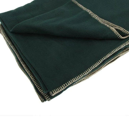 Forest Green - Back - Result Plain Warm Outdoor Fleece Blanket (330gsm) (Pack of 2)